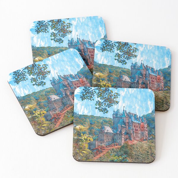 Item preview, Fantasy Castle In The Wood. For Vintage Castle Lovers. designed and sold by ColortrixArt.