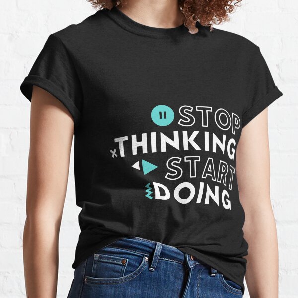 Vista previa del artículo con la obra «Copia de Stop Thinking Start Doing», diseñado y vendido por hachemi riadh.