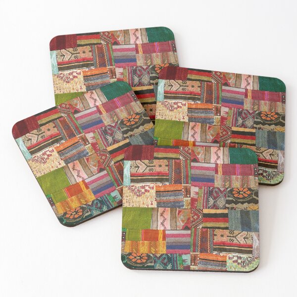 Item preview, Tradional Kilim patchwork multi colored design designed and sold by Stravaigin.