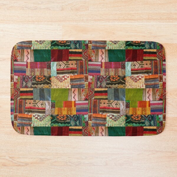 Artikelvorschau, Tradional Kelim Patchwork mehrfarbiges Design entworfen und verkauft von Stravaigin.