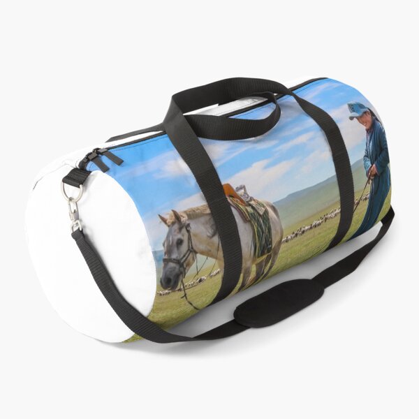 Item preview, A happy female mongolian herder and her horse designed and sold by SnapTPhotograph.