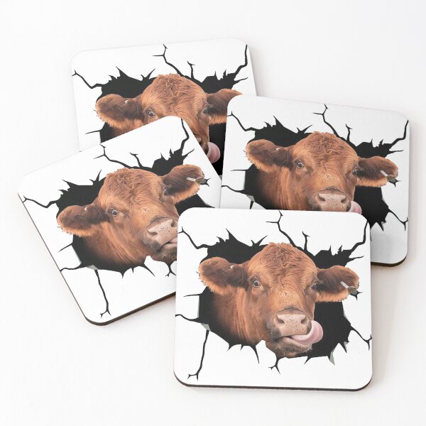 Item preview, Red Angus Cow Crack Sticker Cattle Lover Gift Farmer designed and sold by MagicatcoArt.