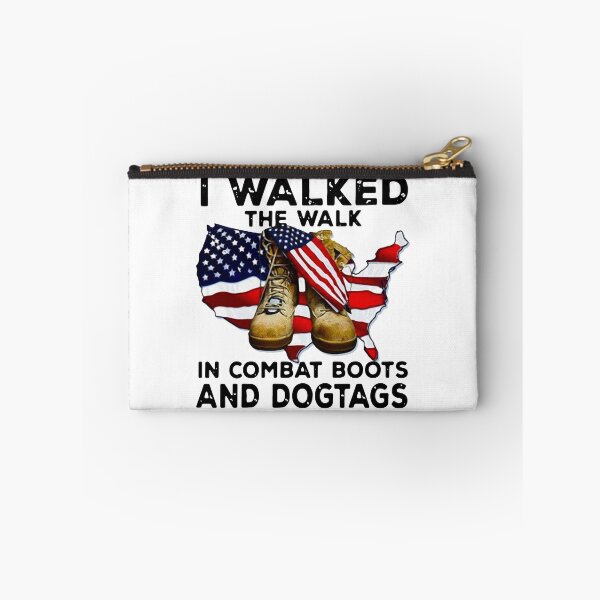 Item preview, I WALKED THE WALK IN COMBAT BOOTS AND DOGTAGS AMERICAN FLAG designed and sold by anderson5252.