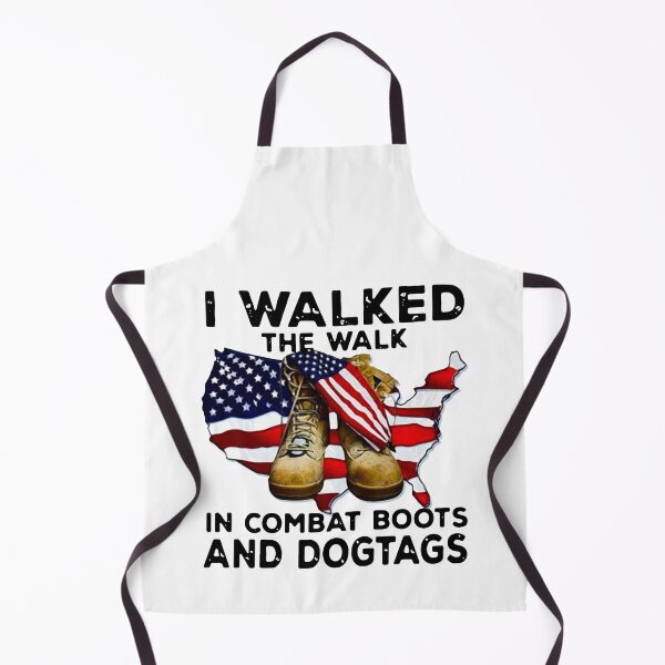 Item preview, I WALKED THE WALK IN COMBAT BOOTS AND DOGTAGS AMERICAN FLAG designed and sold by anderson5252.