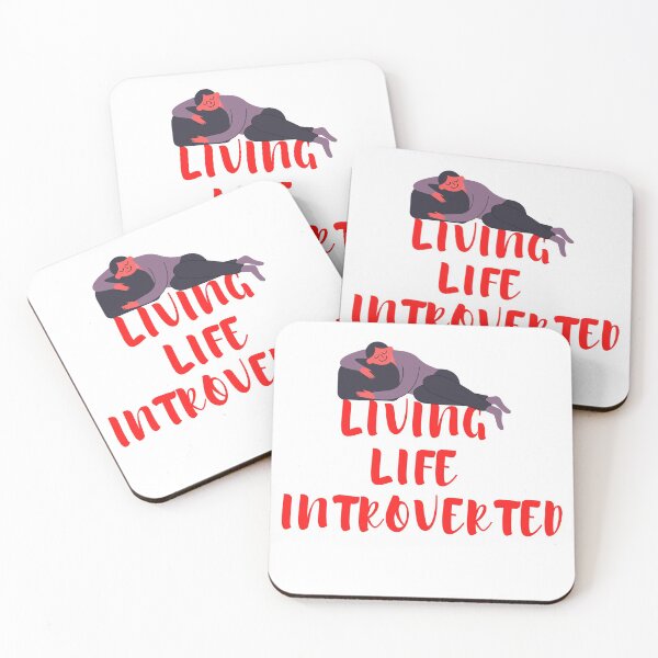 Item preview, Living Life Introverted Funny Introvert Print designed and sold by Mary Riley.