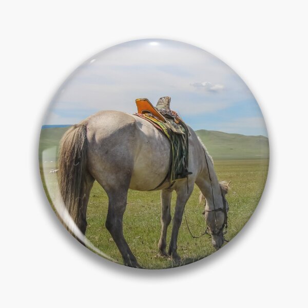 Item preview, A happy female mongolian herder and her horse designed and sold by SnapTPhotograph.