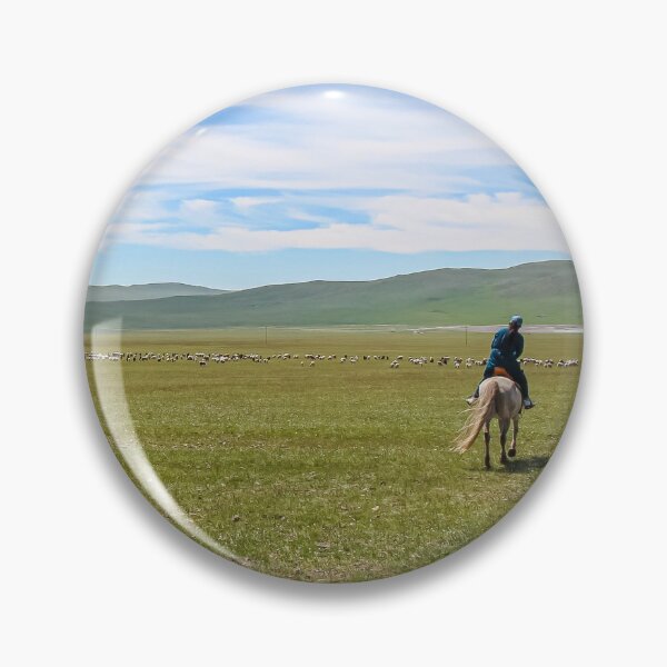 Item preview, A female mongolian herder, herding cattle on the grassland by horse designed and sold by SnapTPhotograph.