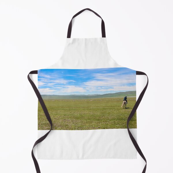 Item preview, A female mongolian herder, herding cattle on the grassland by horse designed and sold by SnapTPhotograph.