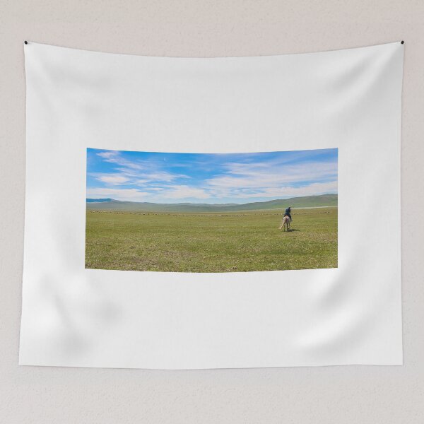 Item preview, A female mongolian herder, herding cattle on the grassland by horse designed and sold by SnapTPhotograph.