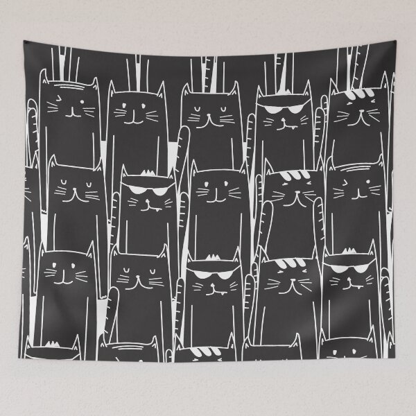 Item preview, Kawaii Cute Black Cats designed and sold by Walk-It-Off.