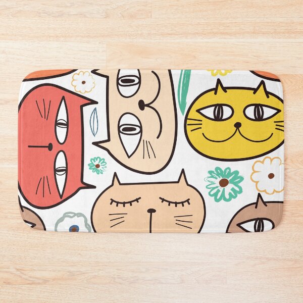 Item preview, Kawaii Cute Cats & Flowers designed and sold by Walk-It-Off.