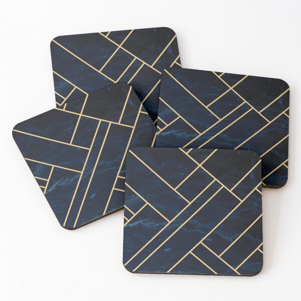 Item preview, Navy Blue Marble Gold Lines  designed and sold by MA DESIGNS.