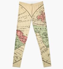 Vintage Map of The World's Religions (1883) Leggings