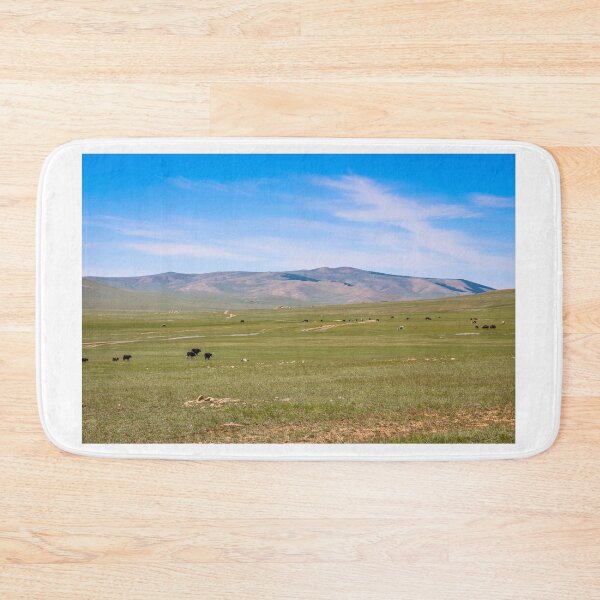 Item preview, Cattle grazing on a Mongolian grassland steppe designed and sold by SnapTPhotograph.