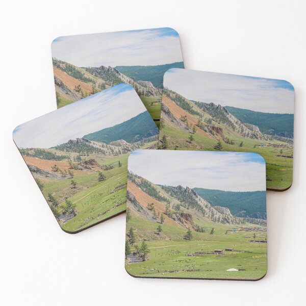 Item preview, A view down a river valley, with the town of Altraga in the distance, Mongolia designed and sold by SnapTPhotograph.