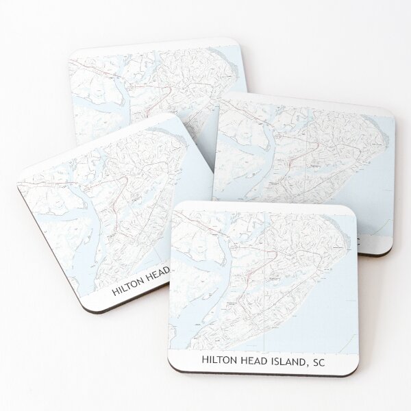 Item preview, Hilton Head Island, SC Topographical Map Clean designed and sold by PGHPhotoCo.