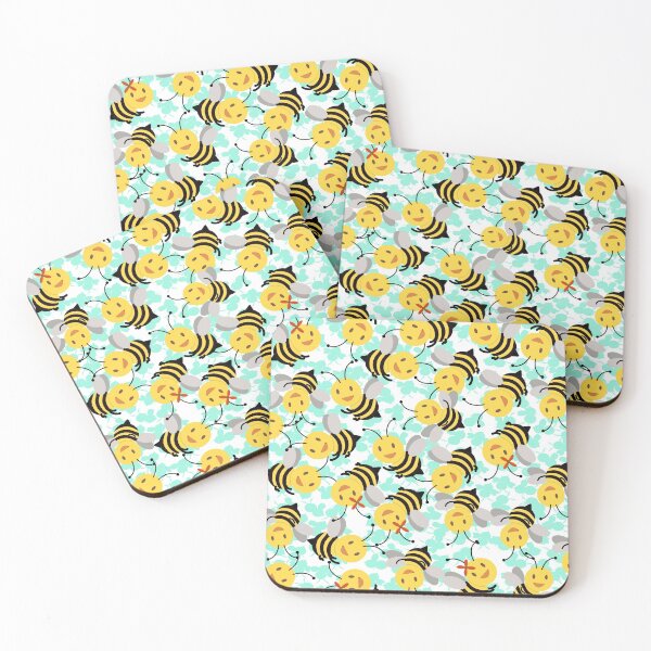 Item preview, Cute Bumble Bee Floral pattern designed and sold by Rajpramanik.