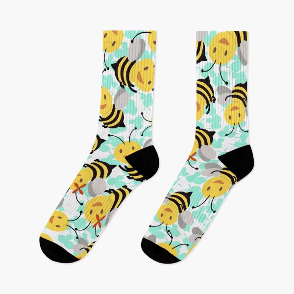 Item preview, Cute Bumble Bee Floral pattern designed and sold by Rajpramanik.