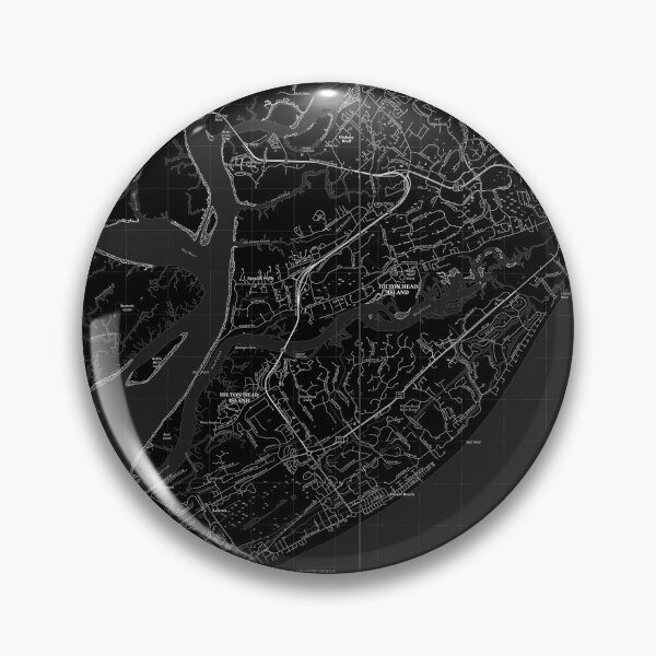 Item preview, Hilton Head Island, SC Topographical Map Black designed and sold by PGHPhotoCo.