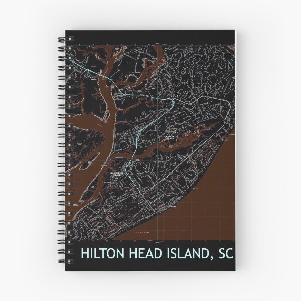 Item preview, Hilton Head Island, SC Topographical Map Dark designed and sold by PGHPhotoCo.