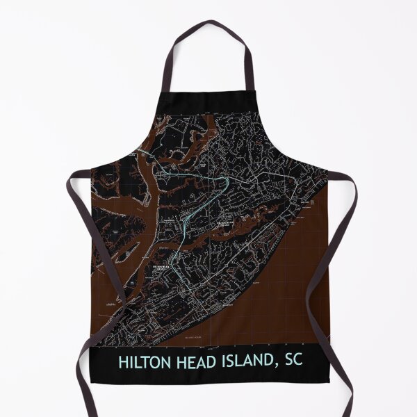 Item preview, Hilton Head Island, SC Topographical Map Dark designed and sold by PGHPhotoCo.