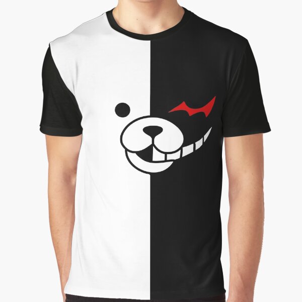  Danganronpa Monokuma Face Anime Tee Shirt Tshirt Unisex Men  Women Girls Boys Black S : Clothing, Shoes & Jewelry