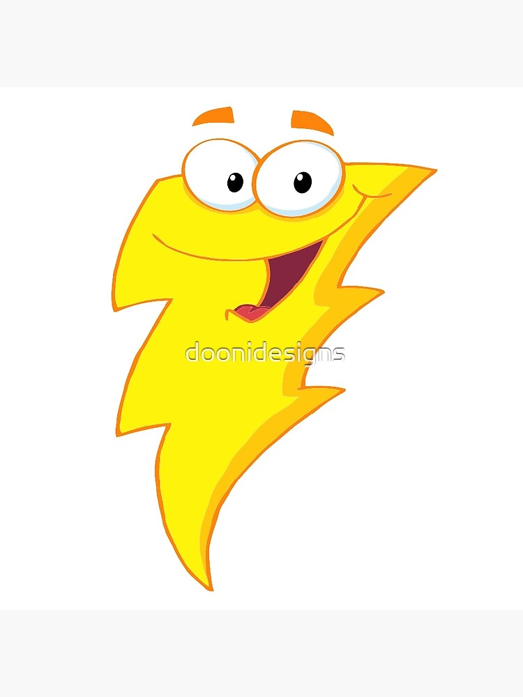 silly cute cartoon lightning bolt character greeting card by doonidesigns redbubble redbubble