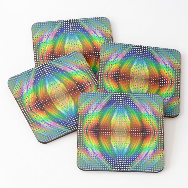 Trippy Pattern Coasters (Set of 4)