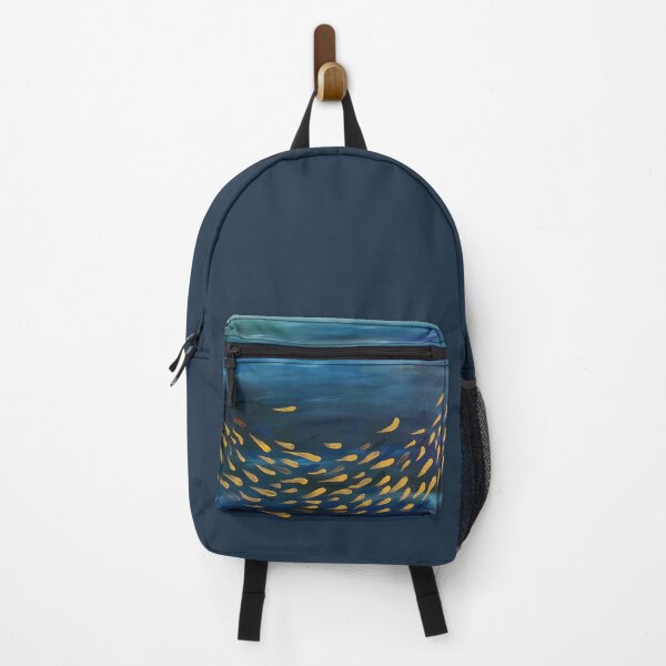 Item preview, Golden Fish in Blue Ocean Painting designed and sold by ChloeRouhani.