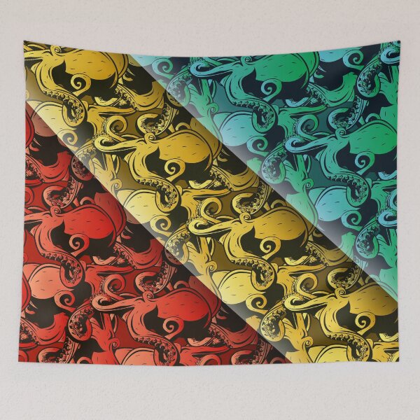 Item preview, Multi-Colored Octopus Pattern designed and sold by Jared Hart.