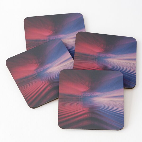 Item preview, Red Blue Sky with Patterned Reflection designed and sold by StokedUpArt.