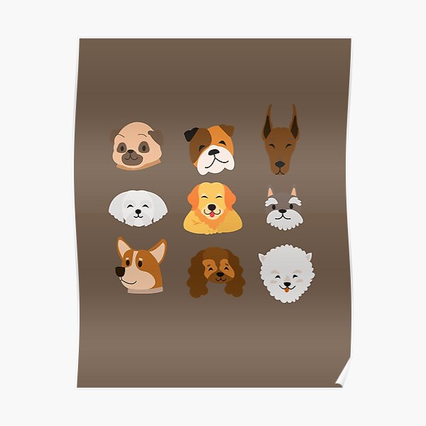 dogs-say-woof-poster-for-sale-by-bastiansdesigns-redbubble