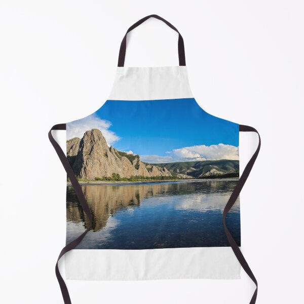Item preview, A mountain reflecting on the Delger Murun River in Mongolia in the evening sun designed and sold by SnapTPhotograph.
