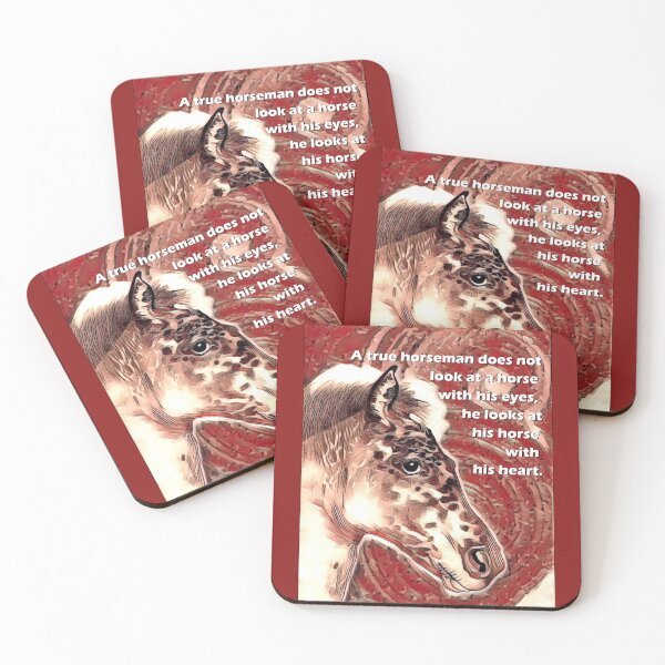 Item preview, Red Spotted Horse with Quote designed and sold by EquusArtisan.