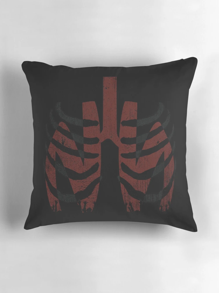 Aperçu 3 sur 4. Coussin avec l'œuvre Poumon [Roufxis-Rb] créée et vendue par RoufXis.