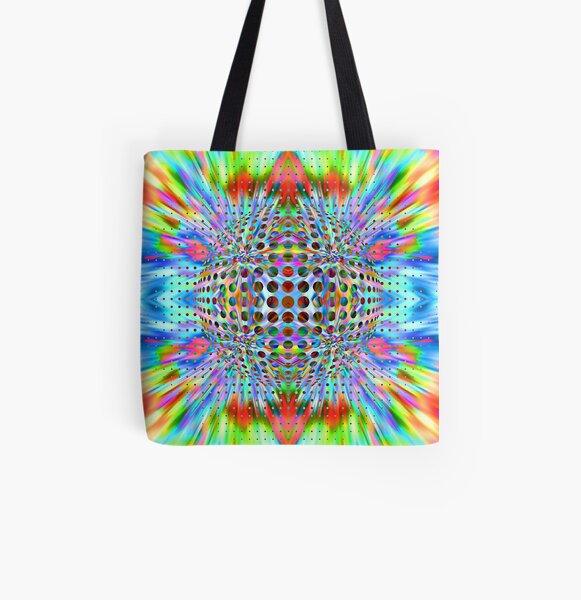 Trippy Pattern All Over Print Tote Bag