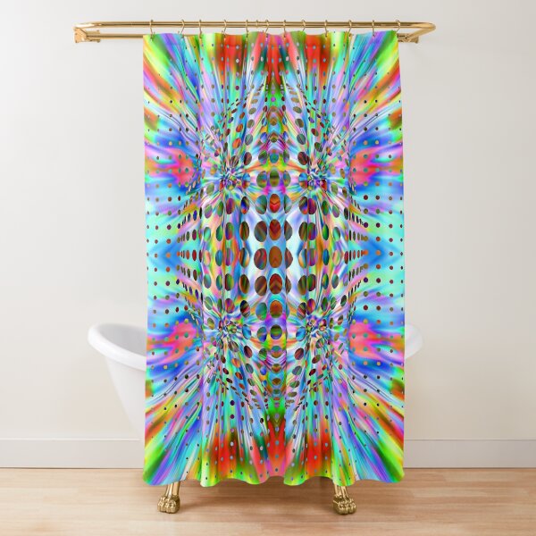 Trippy Pattern Shower Curtain
