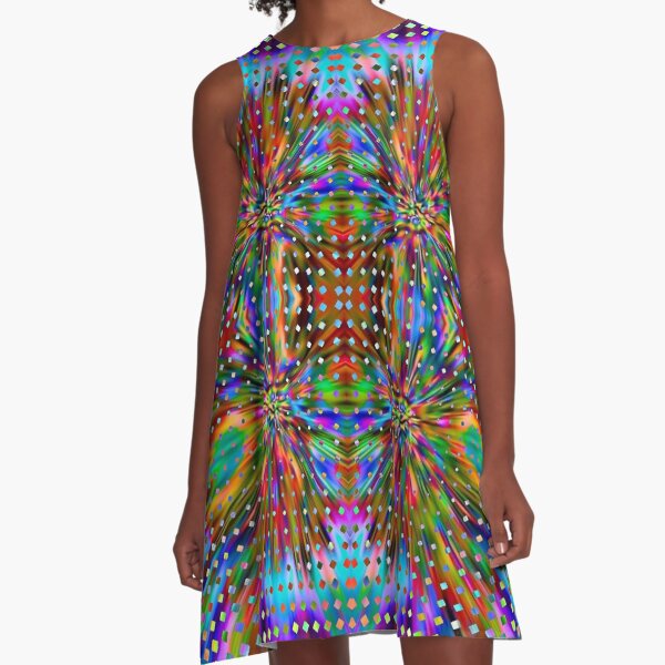 Trippy Pattern A-Line Dress