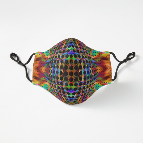 fitted Masks, Trippy Pattern Fitted 3-Layer