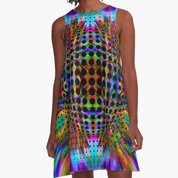 Trippy Pattern A-Line Dress