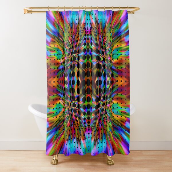Trippy Pattern Shower Curtain