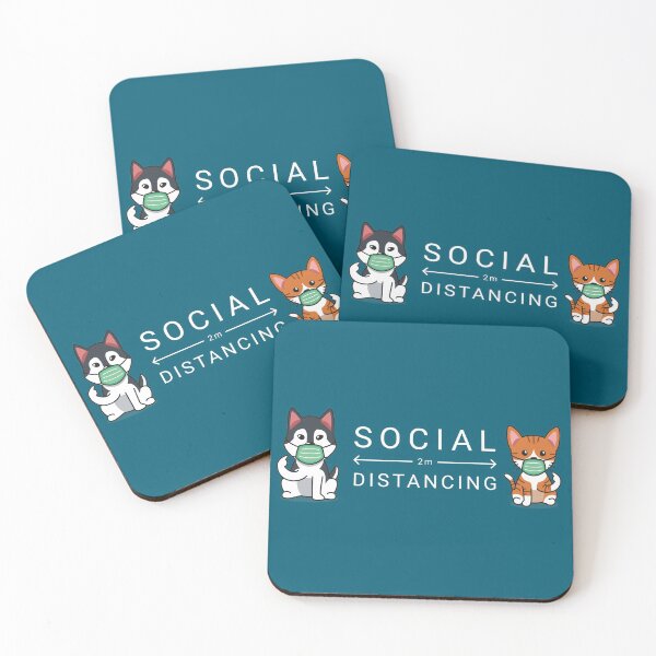 Item preview, FUNNY DOG AND CAT SOCIAL DISTANCING  designed and sold by Picspot.