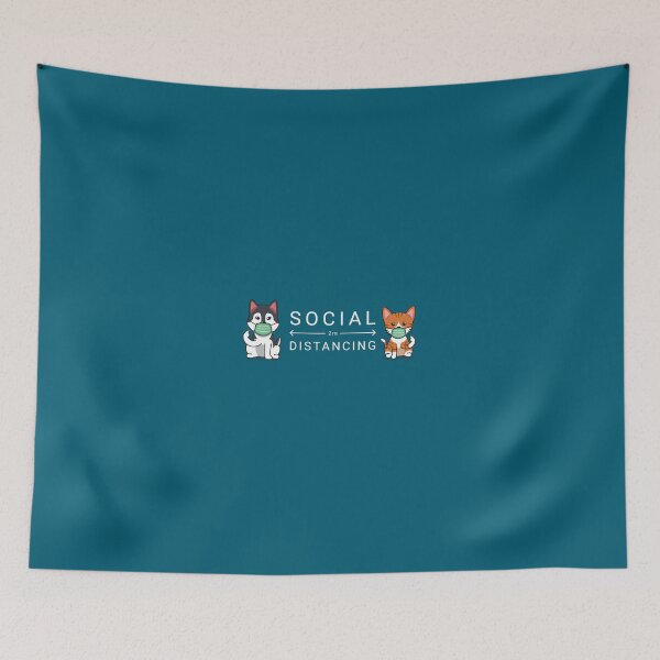 Item preview, FUNNY DOG AND CAT SOCIAL DISTANCING  designed and sold by Picspot.