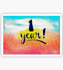 1 Year Sticker