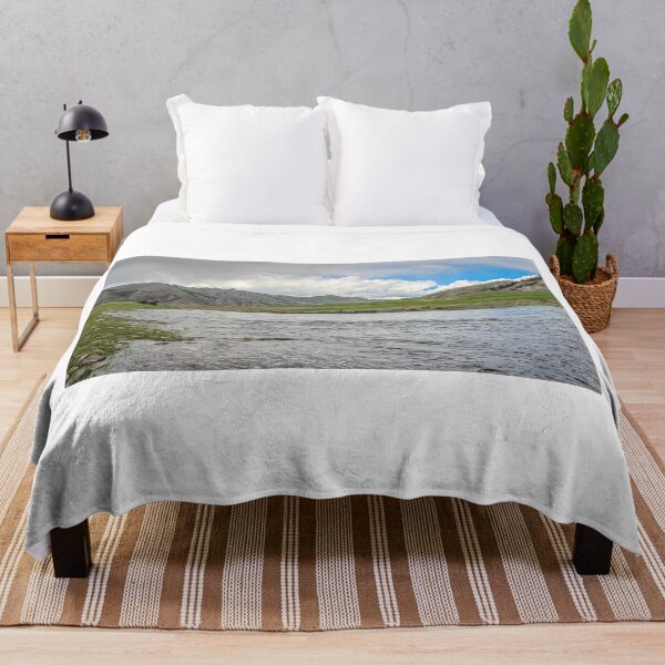 Item preview, A fast river in Mongolia, with mountains and blue sky designed and sold by SnapTPhotograph.