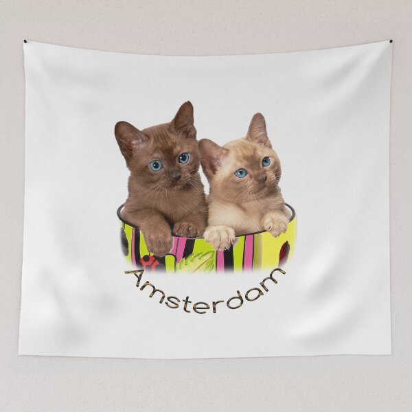 Item preview, amsterdam skyline cat designed and sold by Tourtite.