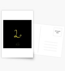 L Golden Alphabet Series Postcards