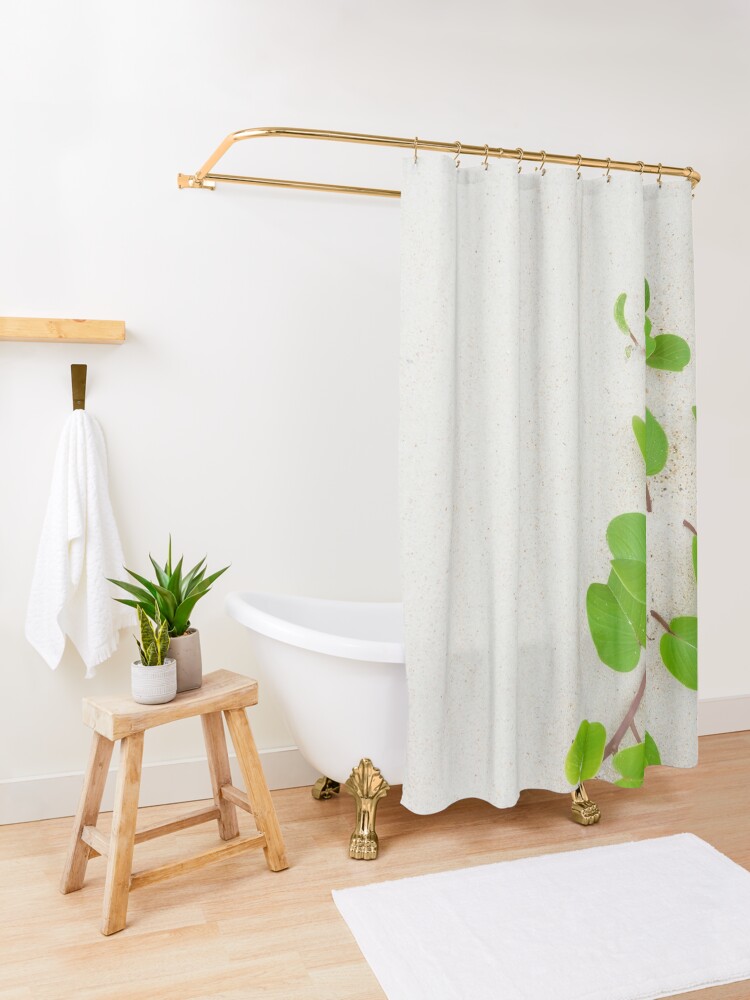 Alternate view of Tropical foliage on the beach Shower Curtain