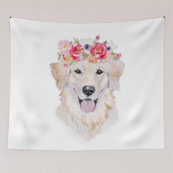 Item preview, Labrador Retriever dog with flowers pet puppy cute sweet dogs designed and sold by Coolstuff4you71.