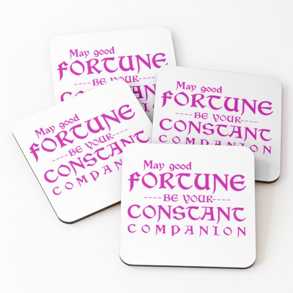 Item preview, May Good Fortune Be Your Constant Companion Quote Print designed and sold by Mary Riley.